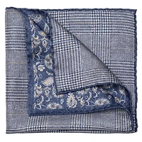 Elizabetta Men's Enzo - Double Sided Silk Pocket Square for Men