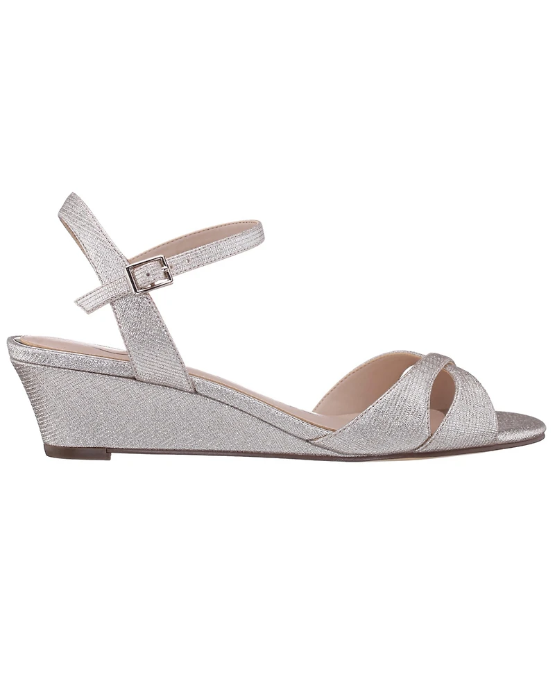 Nina Women's Flora Almond Toe Wedge Sandals