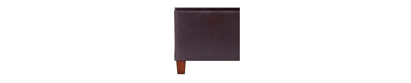Tufted Leatherette Ottoman – Square Wooden Storage with Lift-Off Lid