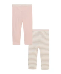 Calvin Klein Baby Girls 2-Pack Combed Pull-Up Pants
