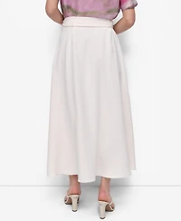 Dkny Women's Aero Crepe Belted Midi Skirt