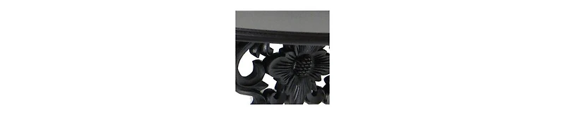 Hand Carved Wooden Moonbay Wall Shelf Floral Design