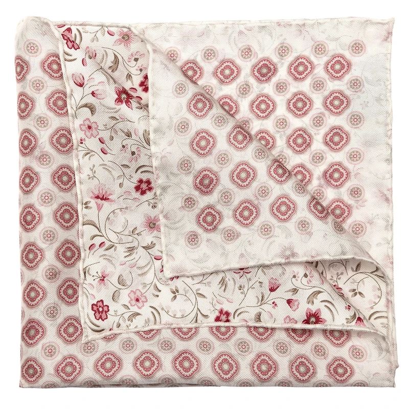 Elizabetta Men's Italo - Double Sided Silk Pocket Square for Men