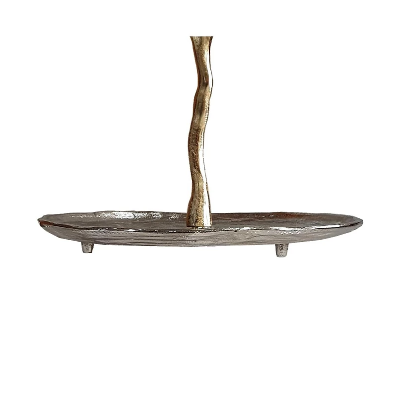 Elegant 2-Tier Cherry Blossom Accent Table for a Stylish and Floral Touch to Your Home Decor