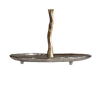 Elegant 2-Tier Cherry Blossom Accent Table for a Stylish and Floral Touch to Your Home Decor