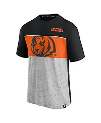 Fanatics Men's Black Cincinnati Bengals Color Block T-Shirt