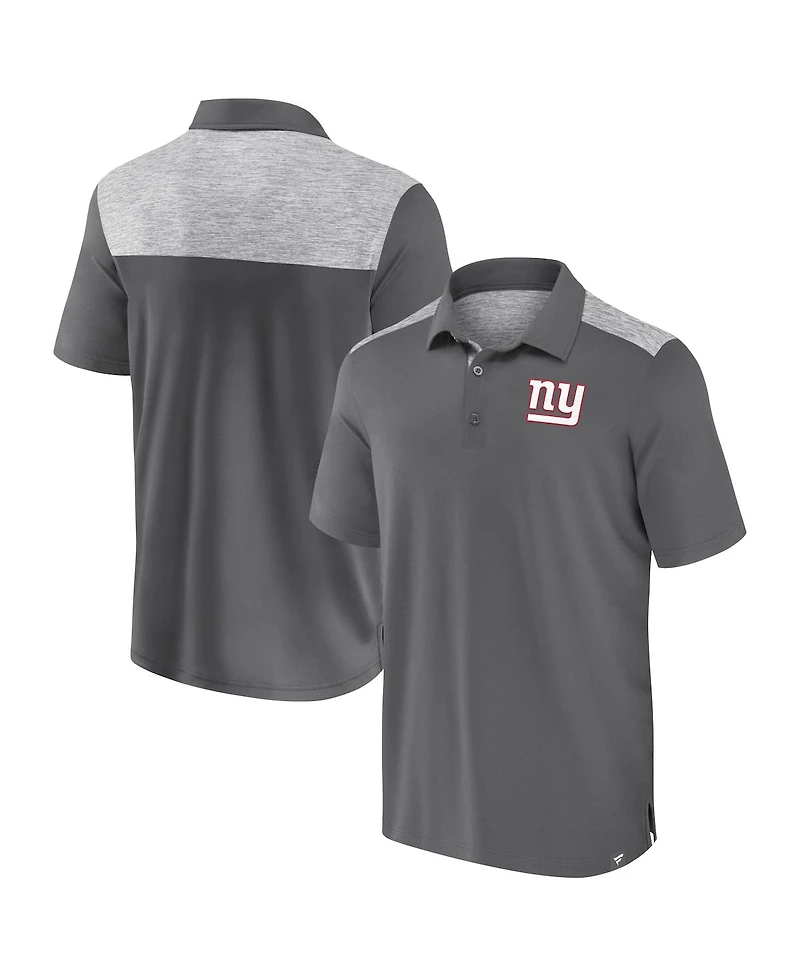 Fanatics Men's Gray New York Giants Long Shot Polo Shirt