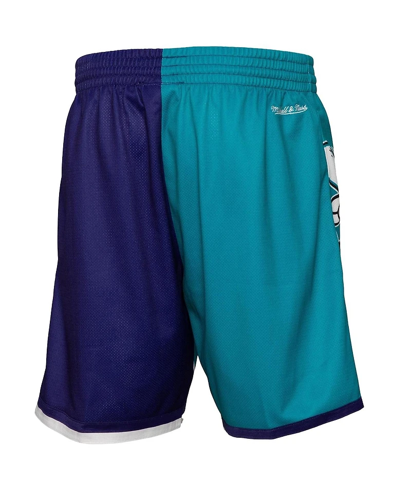 Mitchell & Ness Men's Teal Charlotte Hornets Big Face 5.0 Fashion Shorts