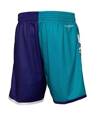 Mitchell & Ness Men's Teal Charlotte Hornets Big Face 5.0 Fashion Shorts