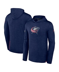 Fanatics Men's Navy Columbus Blue Jackets Authentic Pro Lightweight Pullover Hoodie
