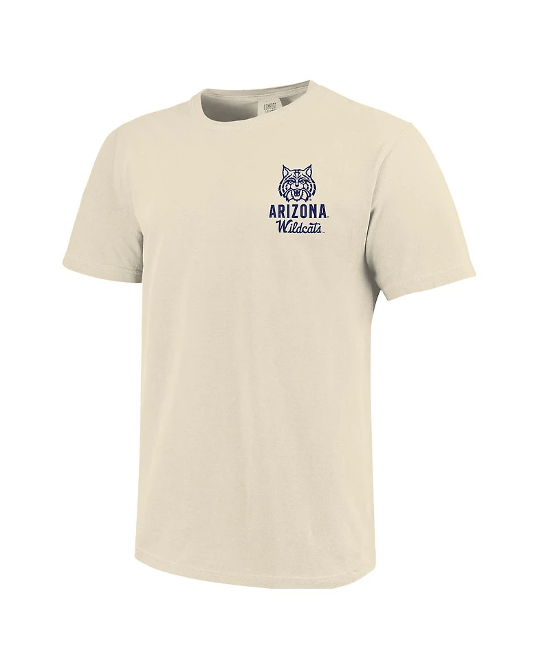 Image One Men's Cream Arizona Wildcats Comfort Colors Mascot Overlay T-Shirt