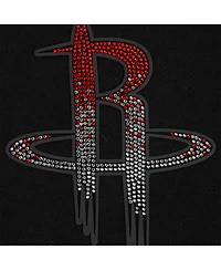 Pro Standard Women's Black Houston Rockets Jewels Cropped Pullover Hoodie