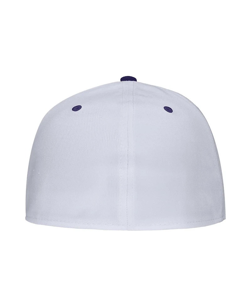 Nike Men's White Tcu Horned Frogs On-Field Baseball Performance Fitted Hat