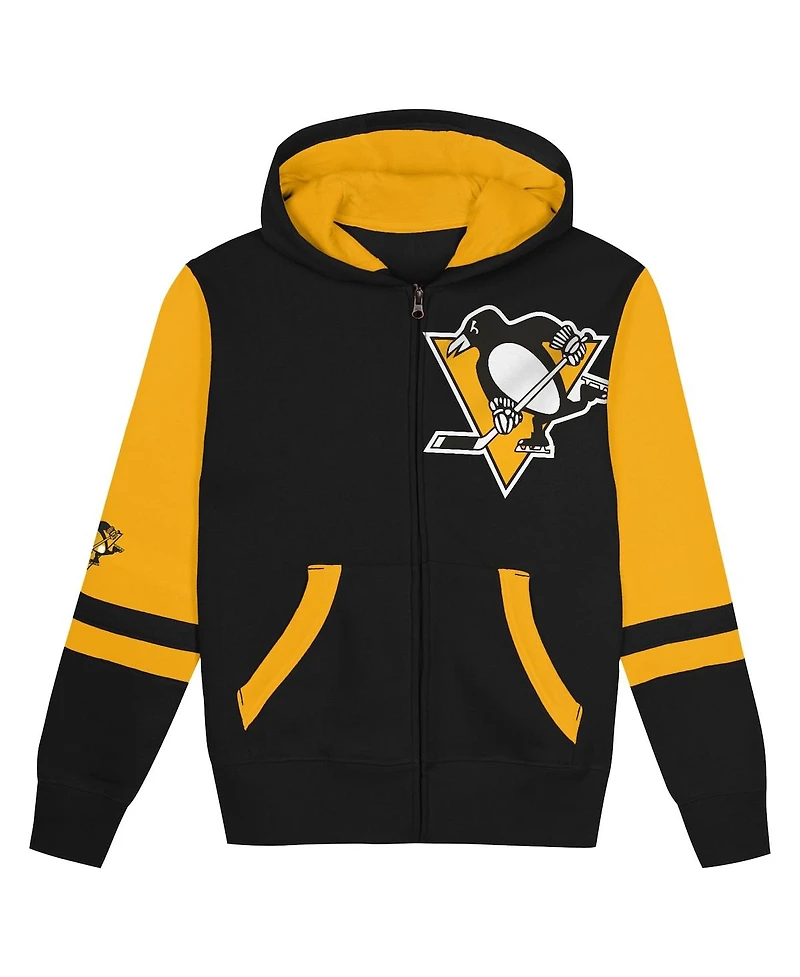 Outerstuff Preschool Black Pittsburgh Penguins Face Off Full-Zip Hoodie