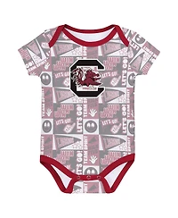 Outerstuff Baby Boys and Girls 3-Pack South Carolina Gamecocks Sunday Comics Bodysuit Set