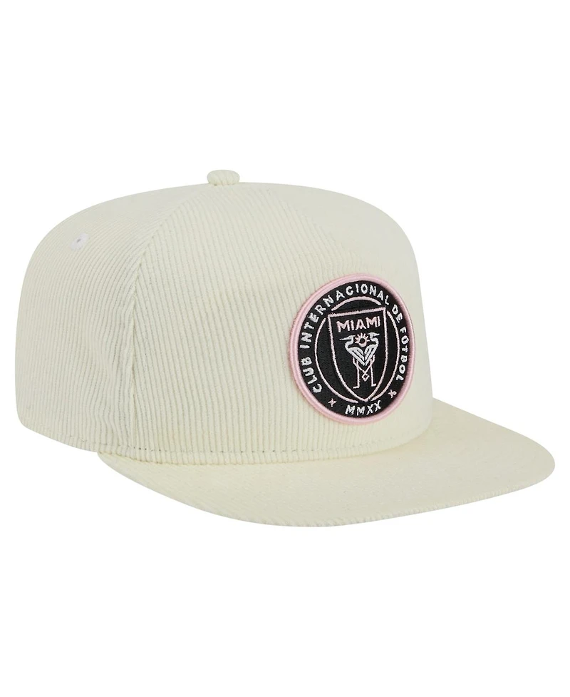 New Era Men's Cream Inter Miami Cf 2025 Kickoff Snapback Golfer Hat