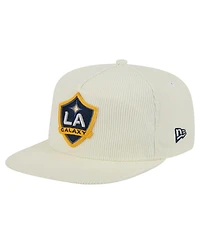 New Era Men's Cream La Galaxy 2025 Kickoff Snapback Golfer Hat