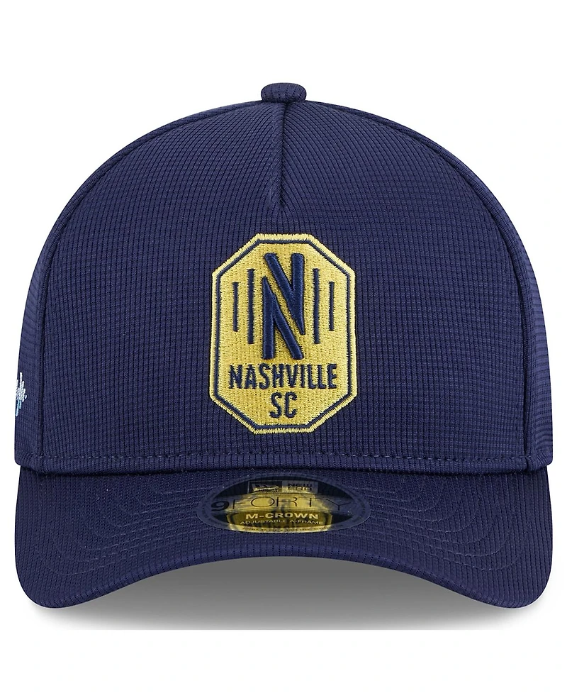 New Era Men's Navy Nashville Sc 2025 Jersey Hook 9FORTY M-Crown Adjustable Hat