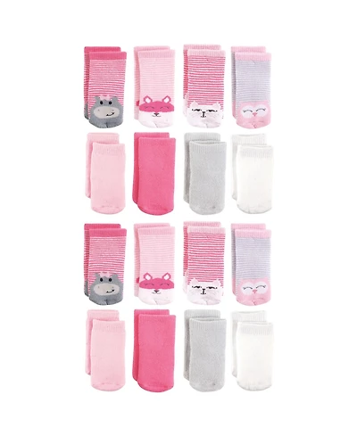 Luvable Friends Baby Boys Everyday 16-Pack Terry Socks