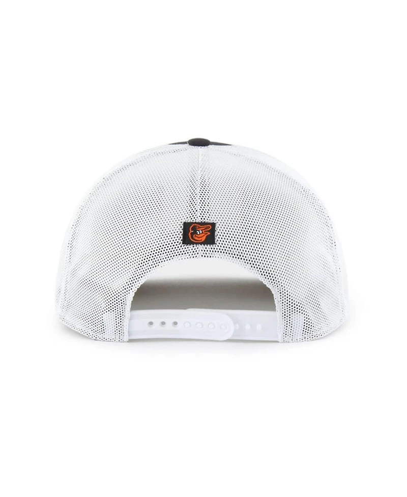 '47 Brand Men's Black/White Baltimore Orioles Scratch Adjustable Trucker Hat