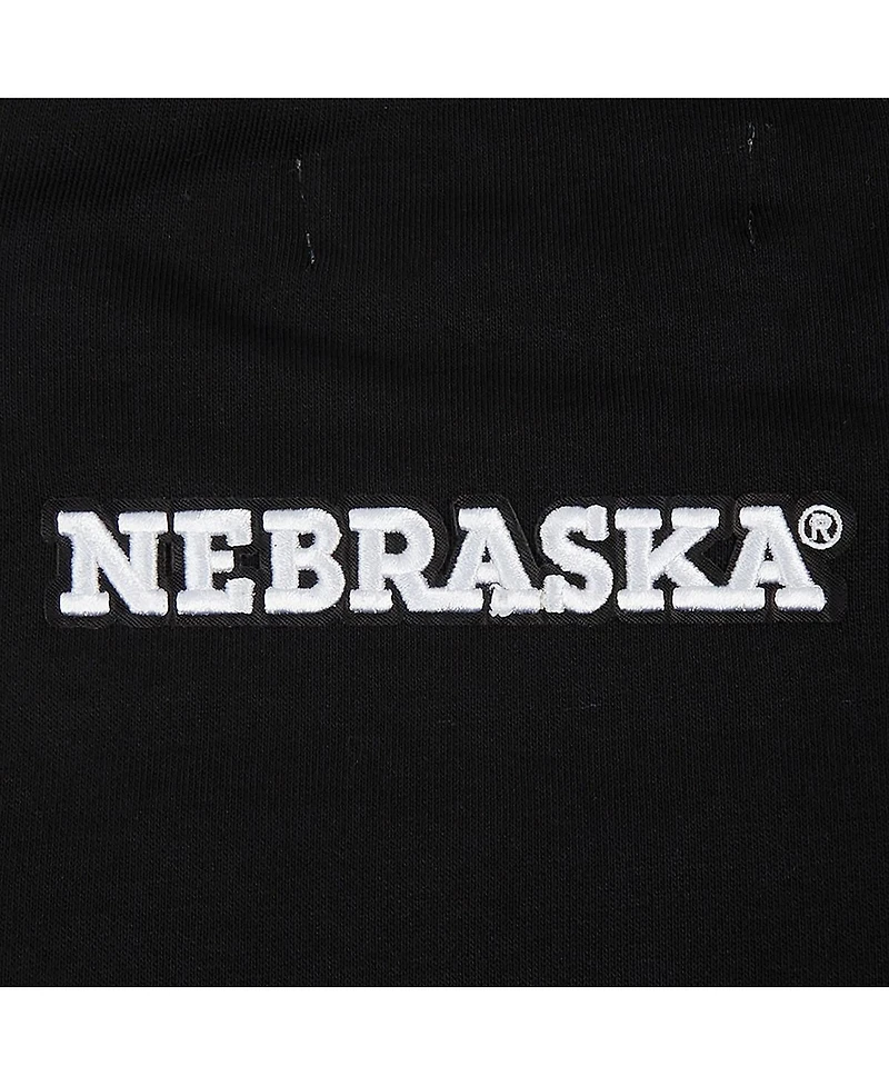 Pro Standard Women's Black Nebraska Huskers Cropped Pullover Sweatshirt
