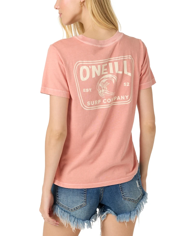O'Neill Juniors' Coral Crest Short-Sleeve Cotton Graphic T-Shirt