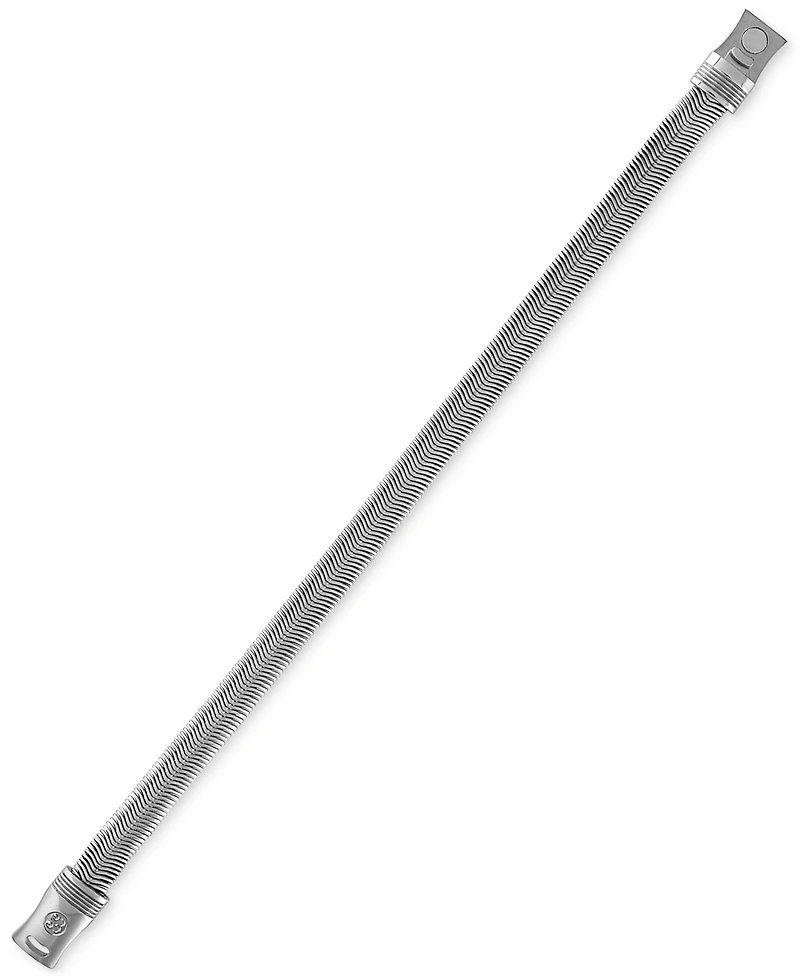 Esquire Men's Jewelry Flat Snake Chain Bracelet in Stainless Steel