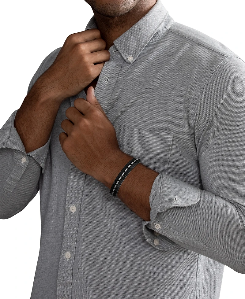 Esquire Men's Jewelry Diamond Chevron Flex Bracelet (1/4 ct. t.w.) in Black Ion-Plated Stainless Steel