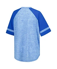 G-iii 4Her by Carl Banks Women's Heather Royal Kyle Larson Hall of Fame Oversized Raglan V-Neck T-Shirt