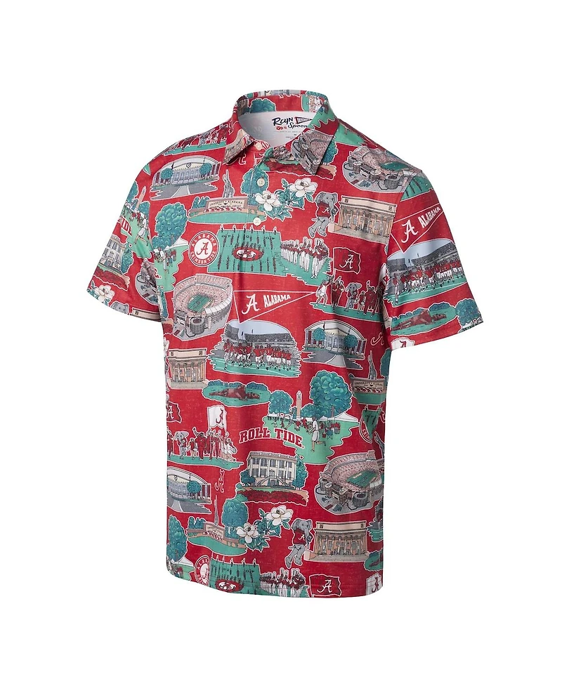 Reyn Spooner Men's Crimson Alabama Tide Scenic Polo Shirt