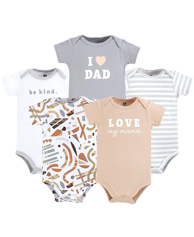 Hudson Baby Boys Essential Cotton Bodysuits 5-Piece Set