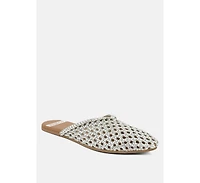 Wendigo Woven Real Leather Mules