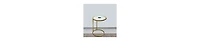 Marble & Agate Inlay End Table – Foil Finish Iron Frame for a Luxe Look