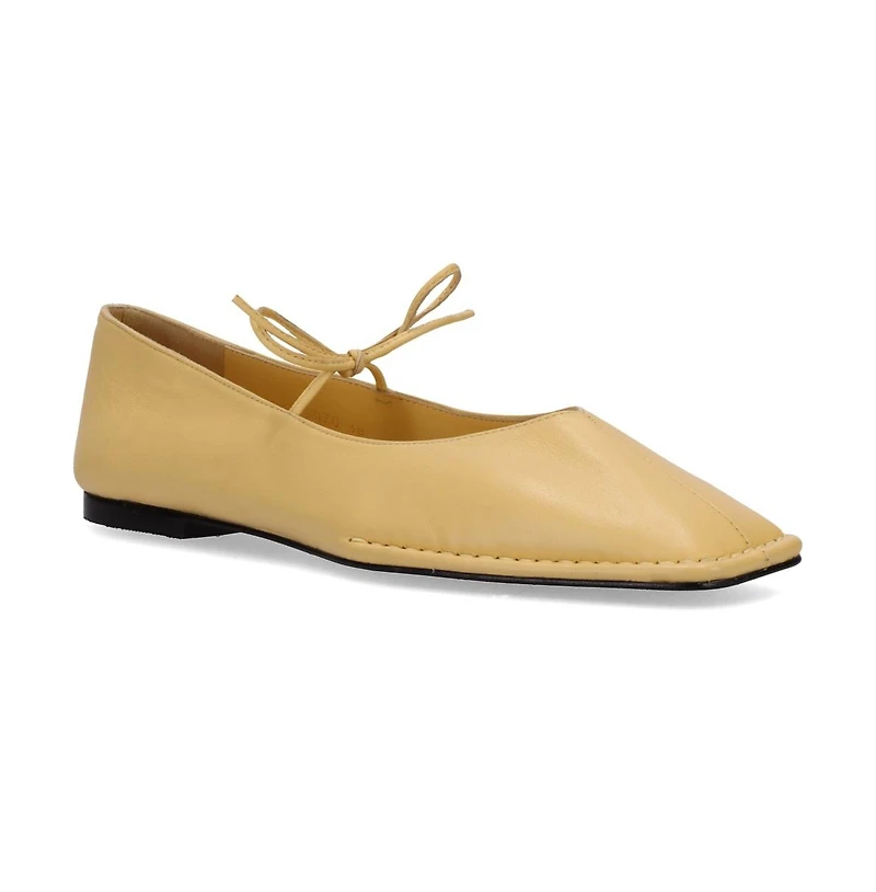 Sway Vanilla Leather Ballet Flats