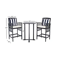 Pate 3 Pc Bar Height Outdoor Bistro Set