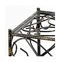 Scrolled Plant Stand with Square Top for Elegant Indoor and Outdoor Display