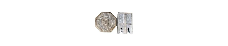 Farmhouse Side Table – Handcrafted Mango Wood with Carved Octagonal Top