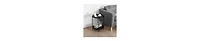 Modern Side Table – Metal Round Tray Top with Foldable Legs