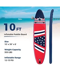 Inflatable Paddle Board with Removable Fin and Backpack