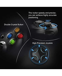 Nbcp Wired Xbox 360 Controller – Usb Gamepad with Dual Vibration for Xbox 360, Xbox 360 Slim & Windows 7/8/8.1/10