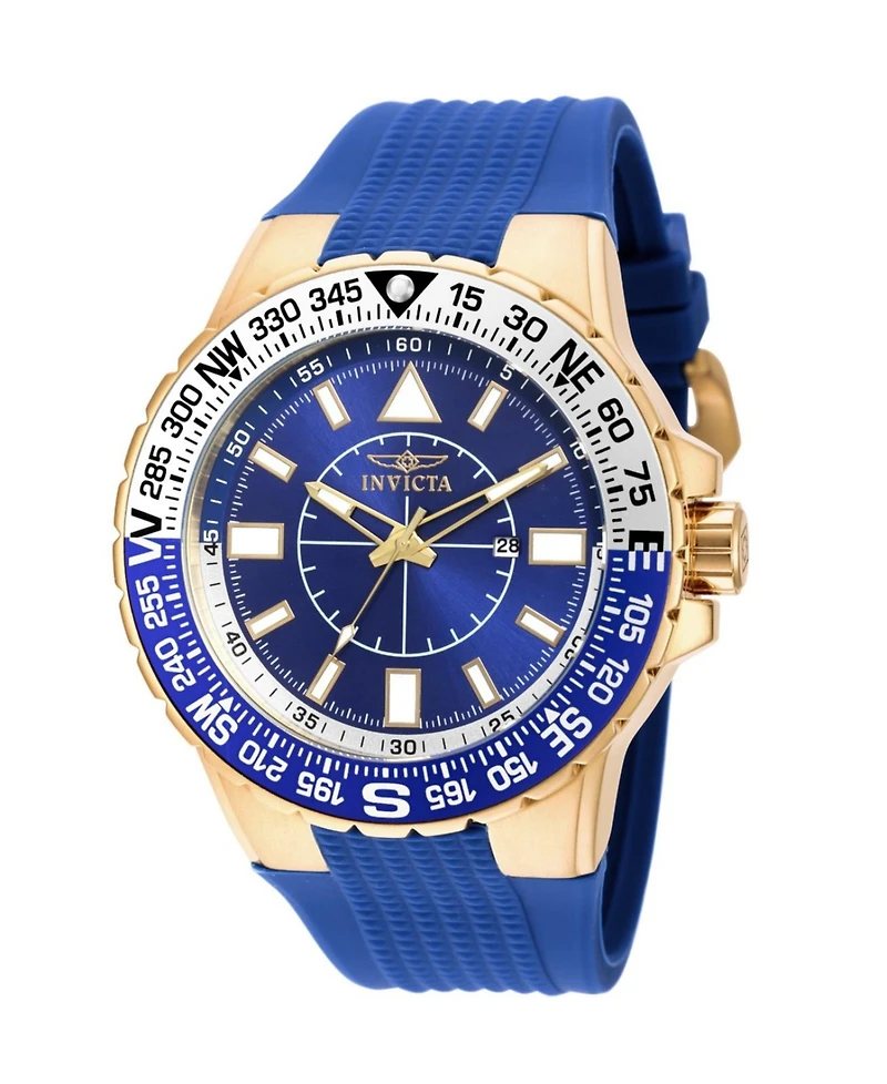 Invicta Men's 19270 Aviator Quartz 3 Hand Blue Dial Watch
