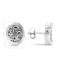 Devata Filigree Stud Earrings in Sterling Silver