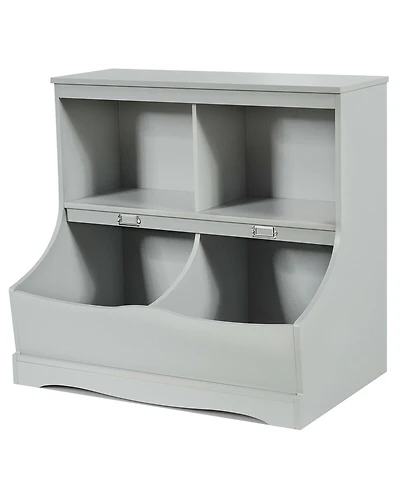 Kids Floor Cabinet Multi-Functional Bookcase
