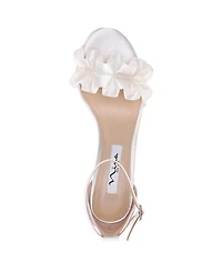 Nina Women's Lisa Mid Heel with Ruffle Sandal