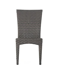 Streamdale Woven Wicker Outdoor Dining Chairs - Set of 2
