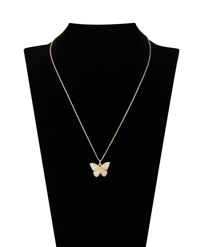 Unwritten Mother of Pearl Butterfly Mama Necklace