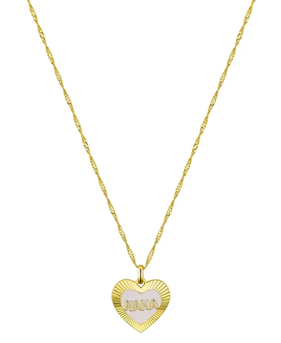 Unwritten Mother of Pearl Diamond Cut Heart Nana Necklace