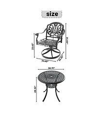 Streamdale 5-Pc Cast Aluminum Dining Set