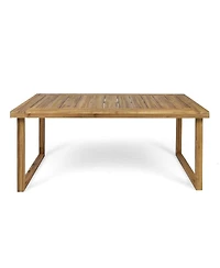 Streamdale Outdoor Acacia Wood Dining Set, Sandblast Natural Finish