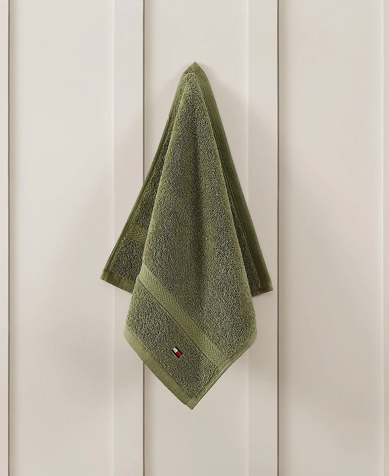 Tommy Hilfiger Home Modern American Solid Cotton Washcloth, 13" x